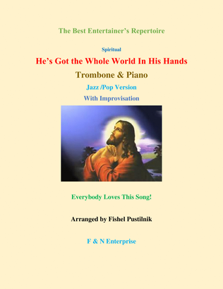 Book cover for "He's Got the Whole World In His Hands" (Wlth Improvisation) for Trombone and Piano-Video