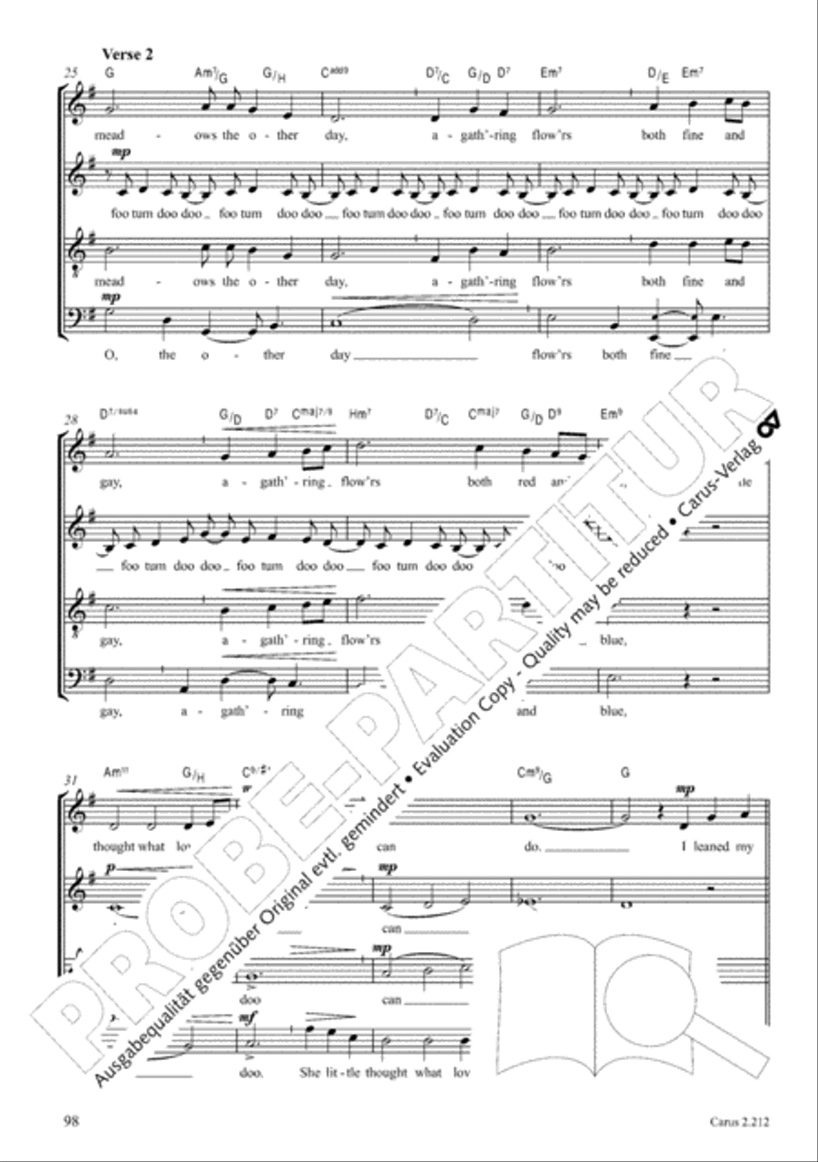 Love songs. Choral collection with CD 4-Part scores gallery preview page 83