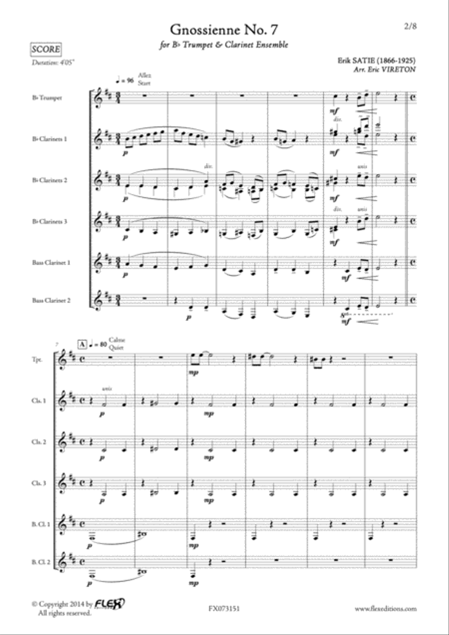 Gnossienne No. 7 2-Part scores gallery preview page 2