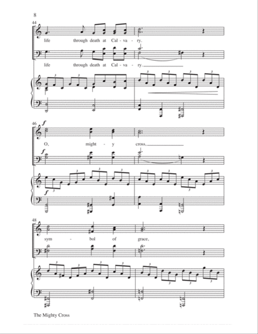 The Mighty Cross 4-Part scores gallery preview page 9
