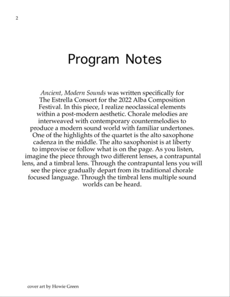 Ancient, Modern Sounds Woodwind Quartet scores gallery preview page 2