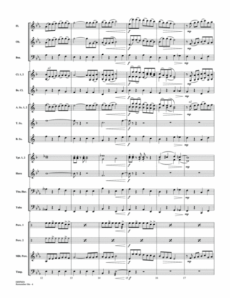 Remember Me - Conductor Score (Full Score)