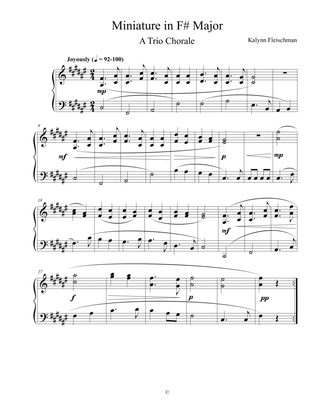 Miniature in F# Major: A Trio Chorale