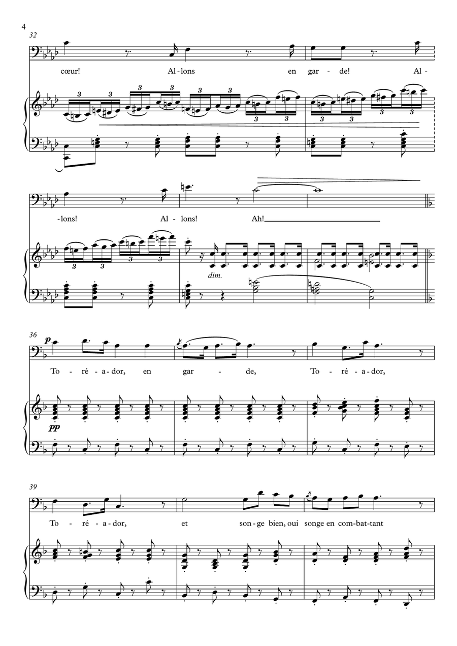 Votre toast (Toreador Song) - Carmen Baritone Horn TC scores gallery preview page 5