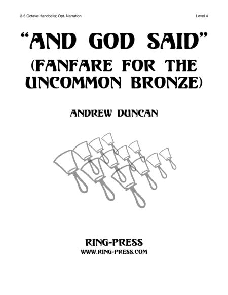 And God Said (Fanfare for the Uncommon Bronze) - 3-5 octaves, Level 4 image number null