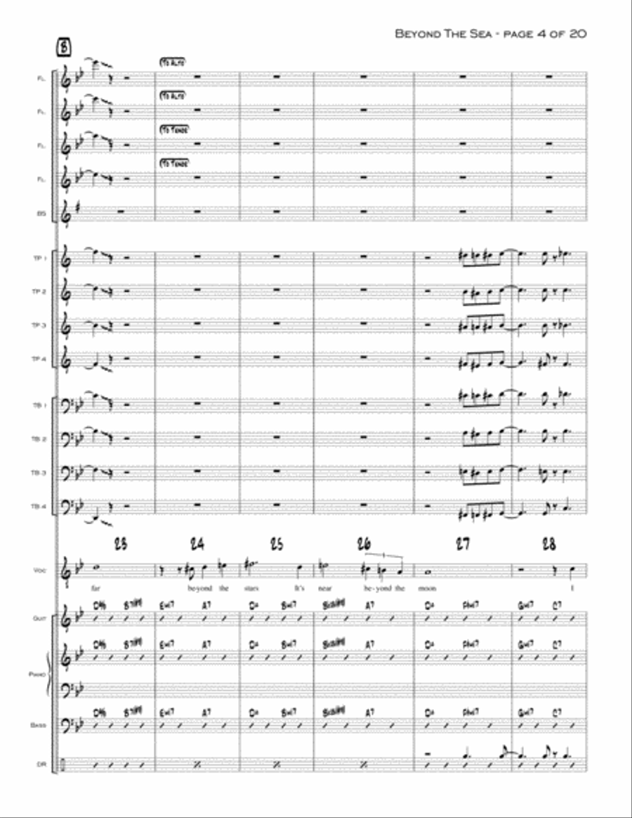Beyond The Sea Jazz Ensemble scores gallery preview page 4