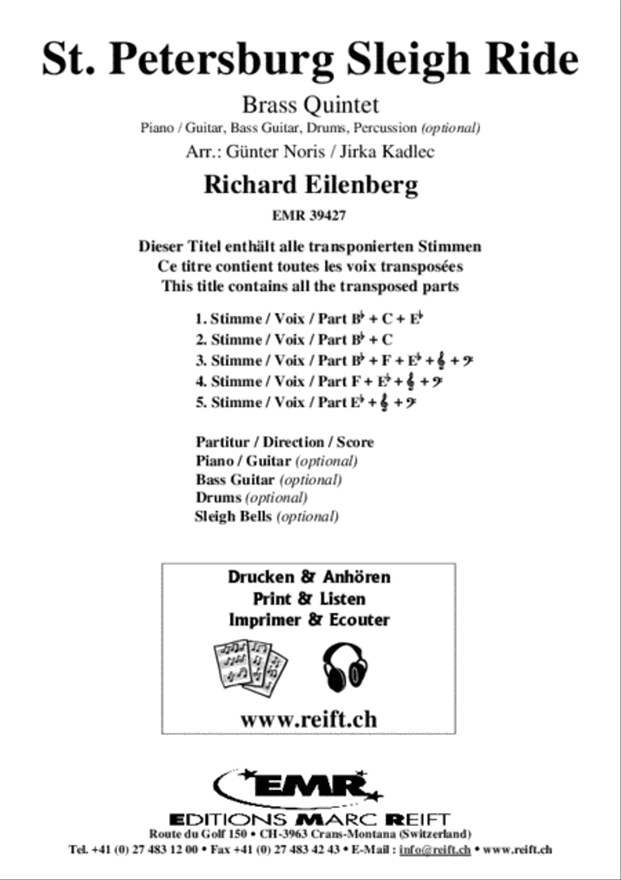 St. Petersburg Sleigh Ride Brass Band scores gallery preview page 2