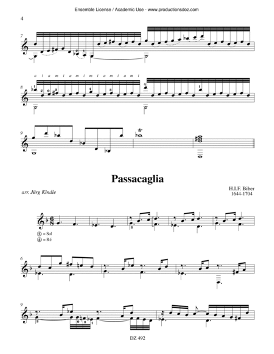Praeludium, Passacaglia Classical Guitar scores gallery preview page 4