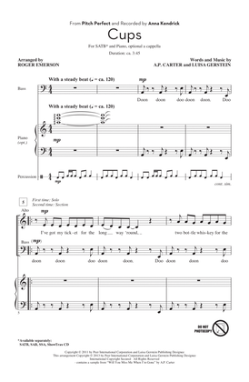 Cups (from Pitch Perfect) (arr. Roger Emerson)