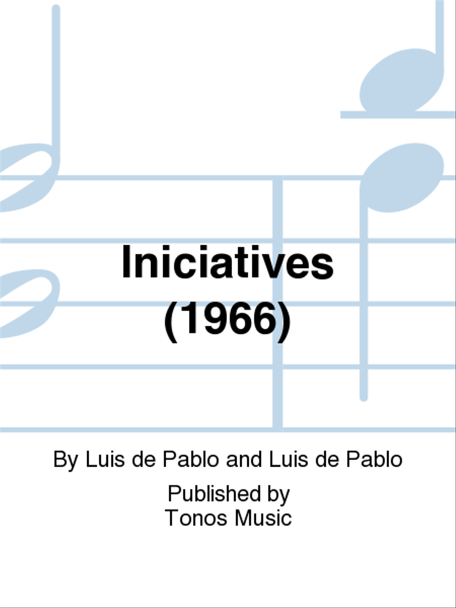 Iniciatives (1966) Iniciatives (1966) Orchestra scores gallery preview page 1