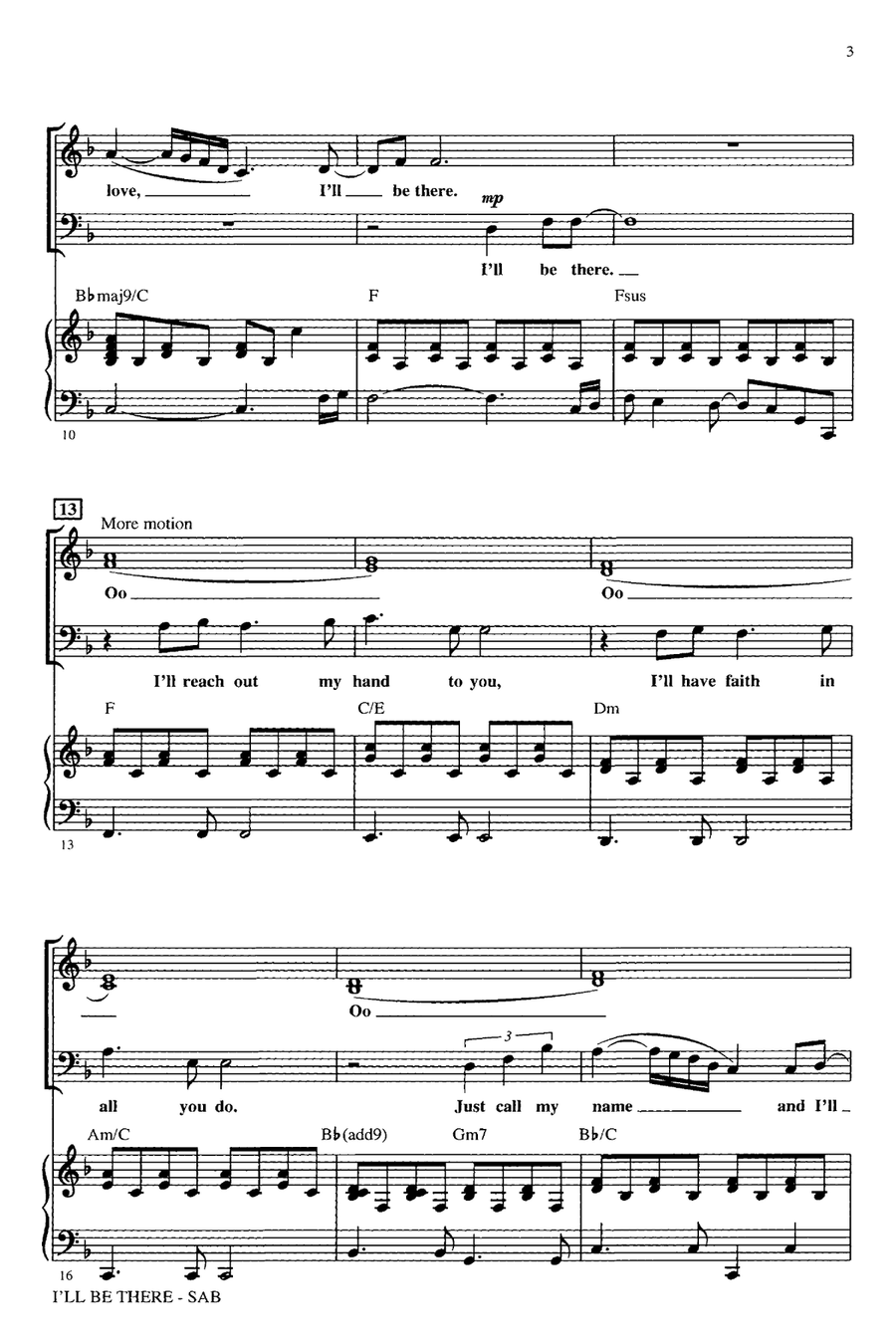 I'll Be There I'll Be There 3-Part scores gallery preview page 2
