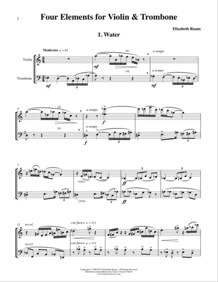 Four Elements for Violin and Trombone image number null