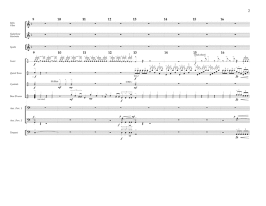 Uprising - Percussion Score Marching Band scores gallery preview page 2