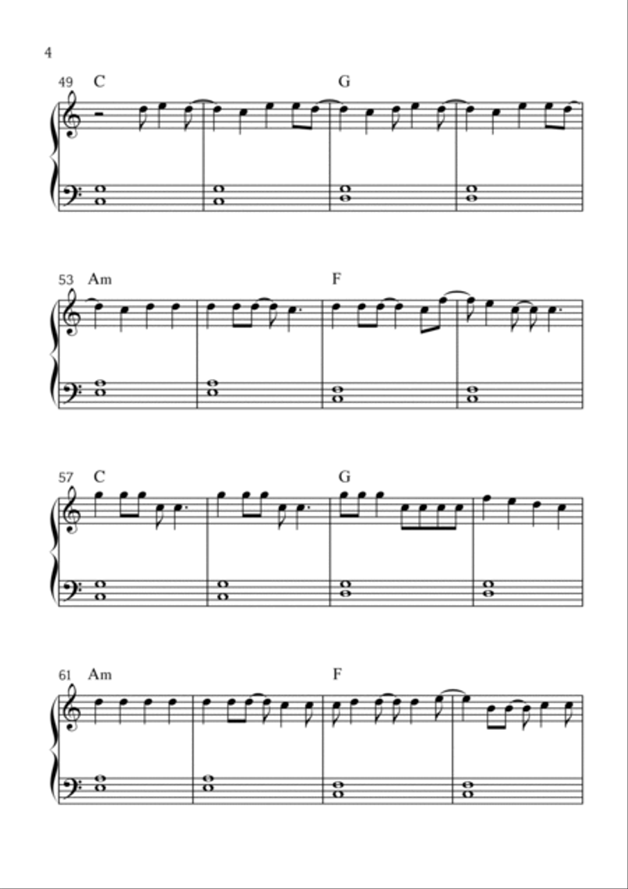 Champagne Problems Easy Piano scores gallery preview page 4