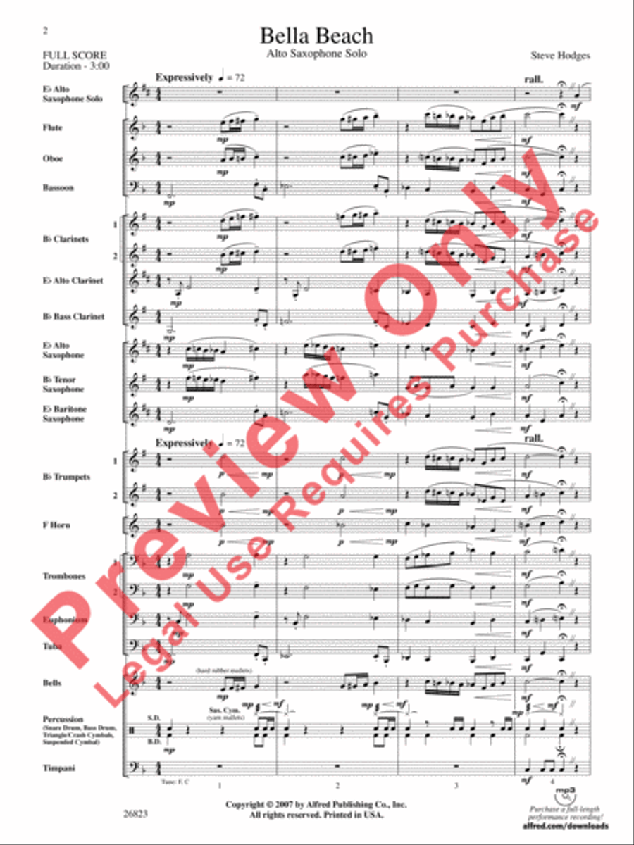 Bella Beach Concert Band scores gallery preview page 3