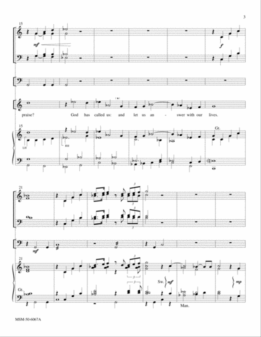 God Has Called Us Choir scores gallery preview page 3