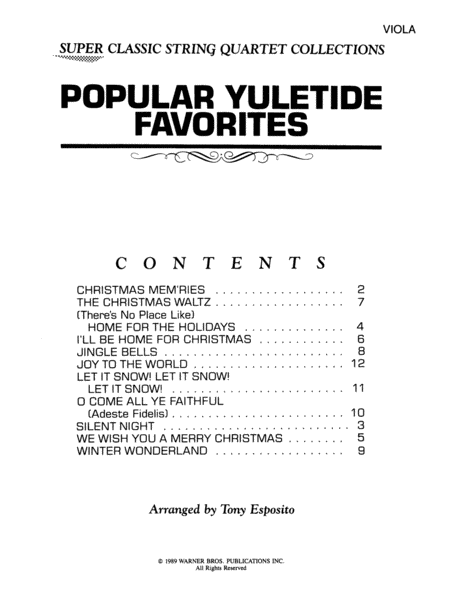 Popular Yuletide Favorites: Viola