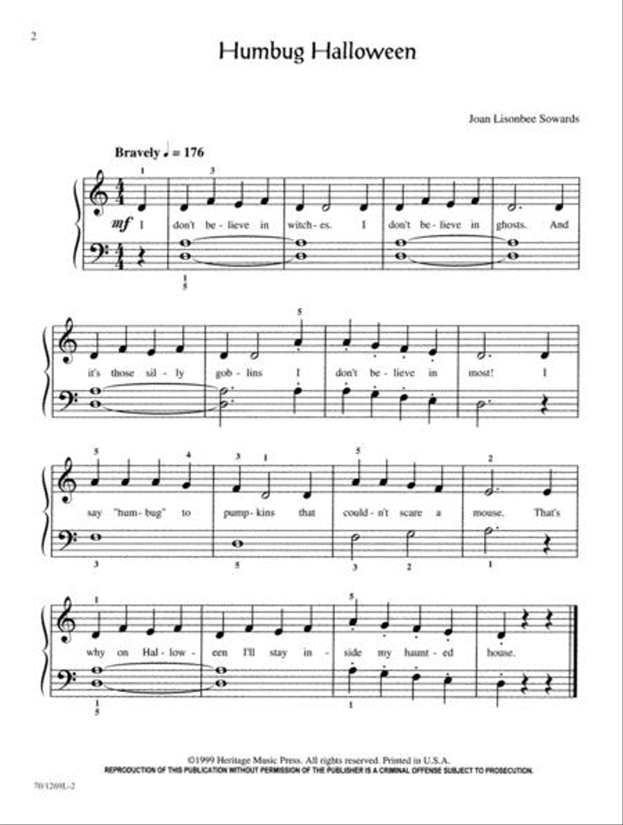Humbug Halloween Suite Easy Piano scores gallery preview page 2