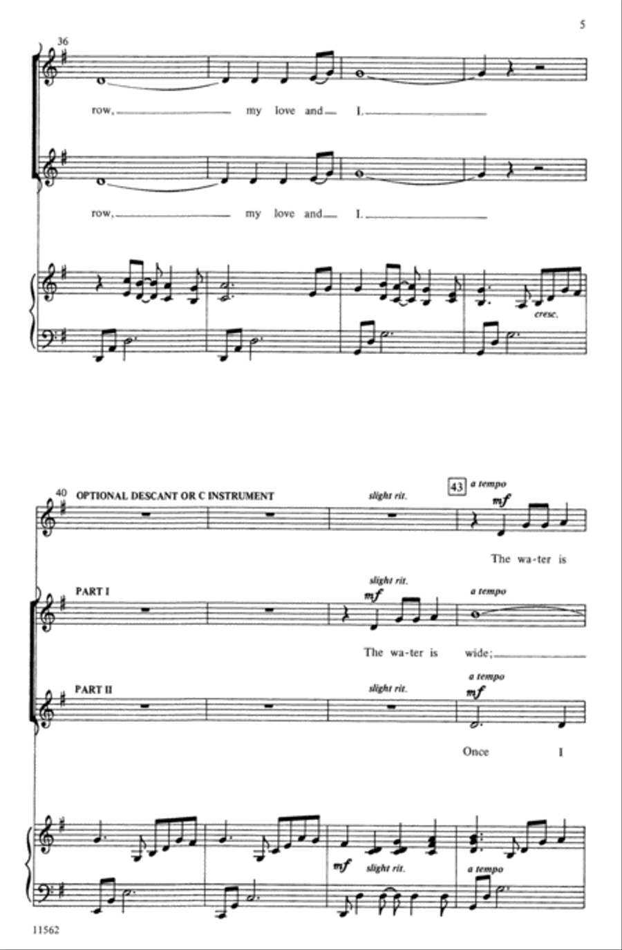 A Distant Shore (The Water Is Wide) Choir scores gallery preview page 4