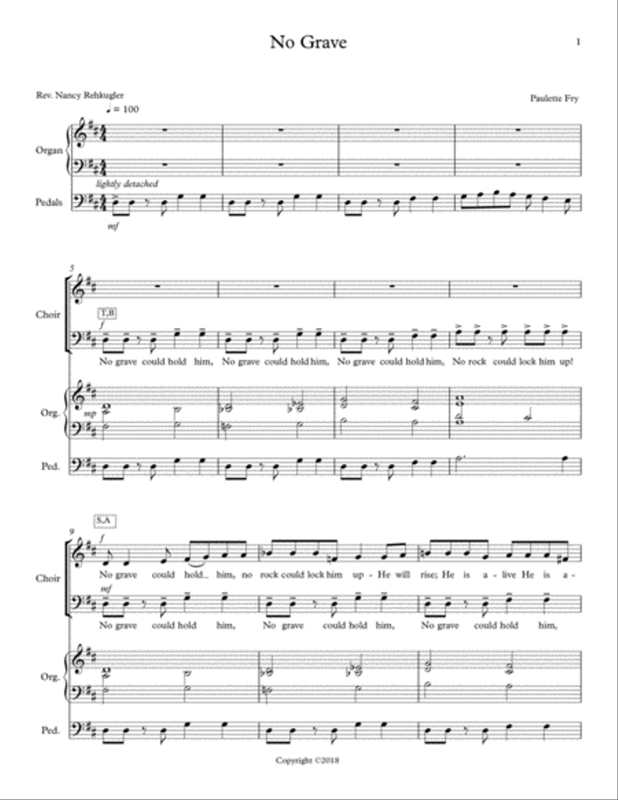 No Grave 4-Part scores gallery preview page 1