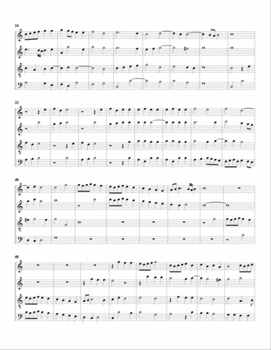 La Ghirardella a4 (Canzoni da suonare,1616, no.1) (arrangement for 4 recorders) Recorder scores gallery preview page 2