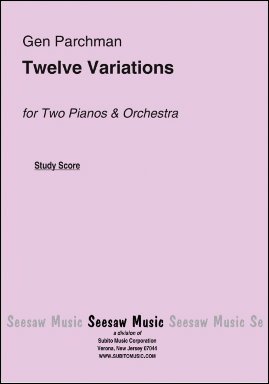 Twelve Variations Twelve Variations Orchestra scores gallery preview page 1