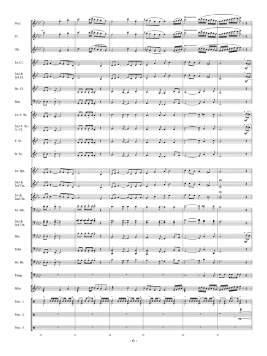 Legend of the Ancient Hero Concert Band scores gallery preview page 5