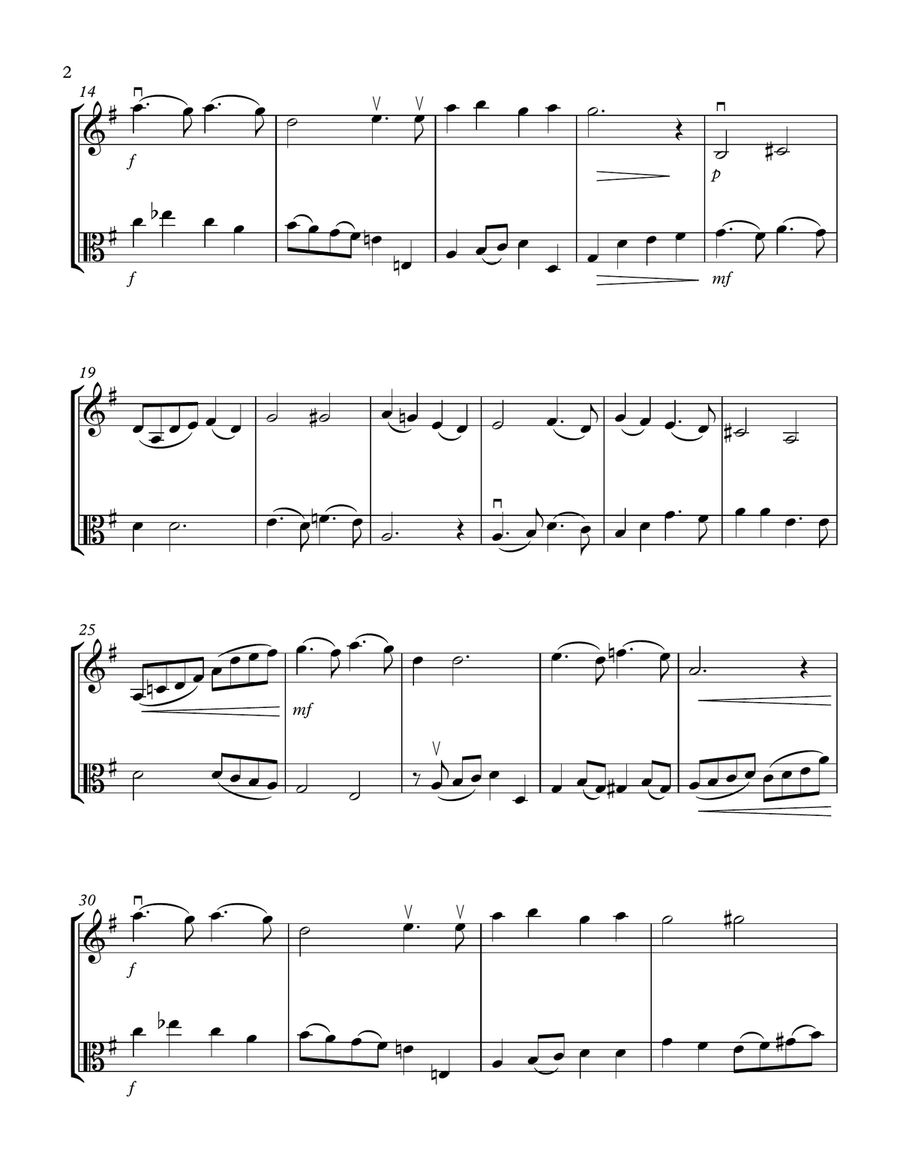 I'll Be Home For Christmas String Duet scores gallery preview page 2