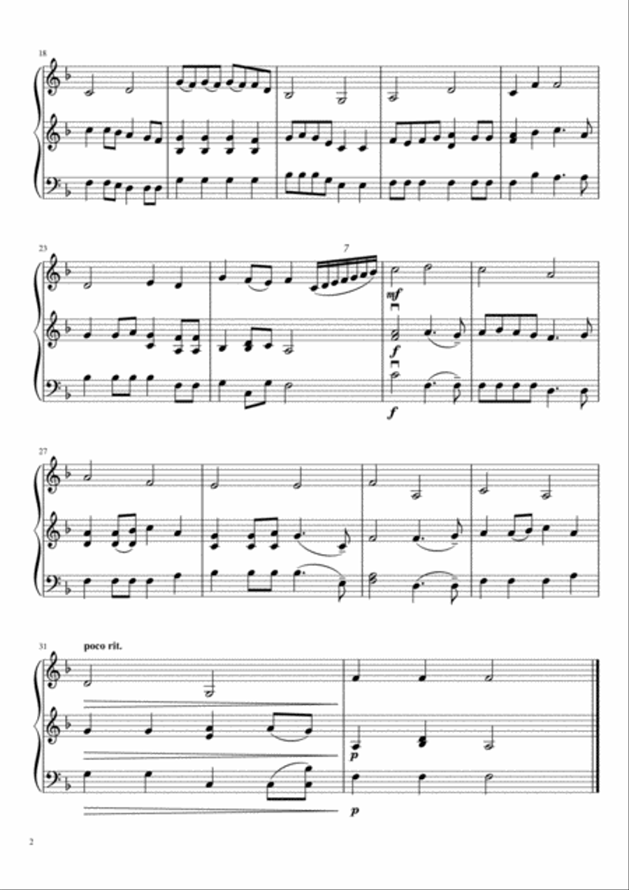 Simple Gifts (two violins and cello) String Trio scores gallery preview page 3