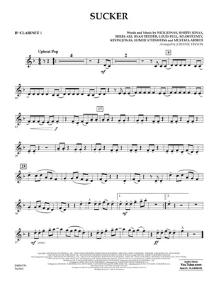 Sucker (arr. Johnnie Vinson) - Bb Clarinet 1