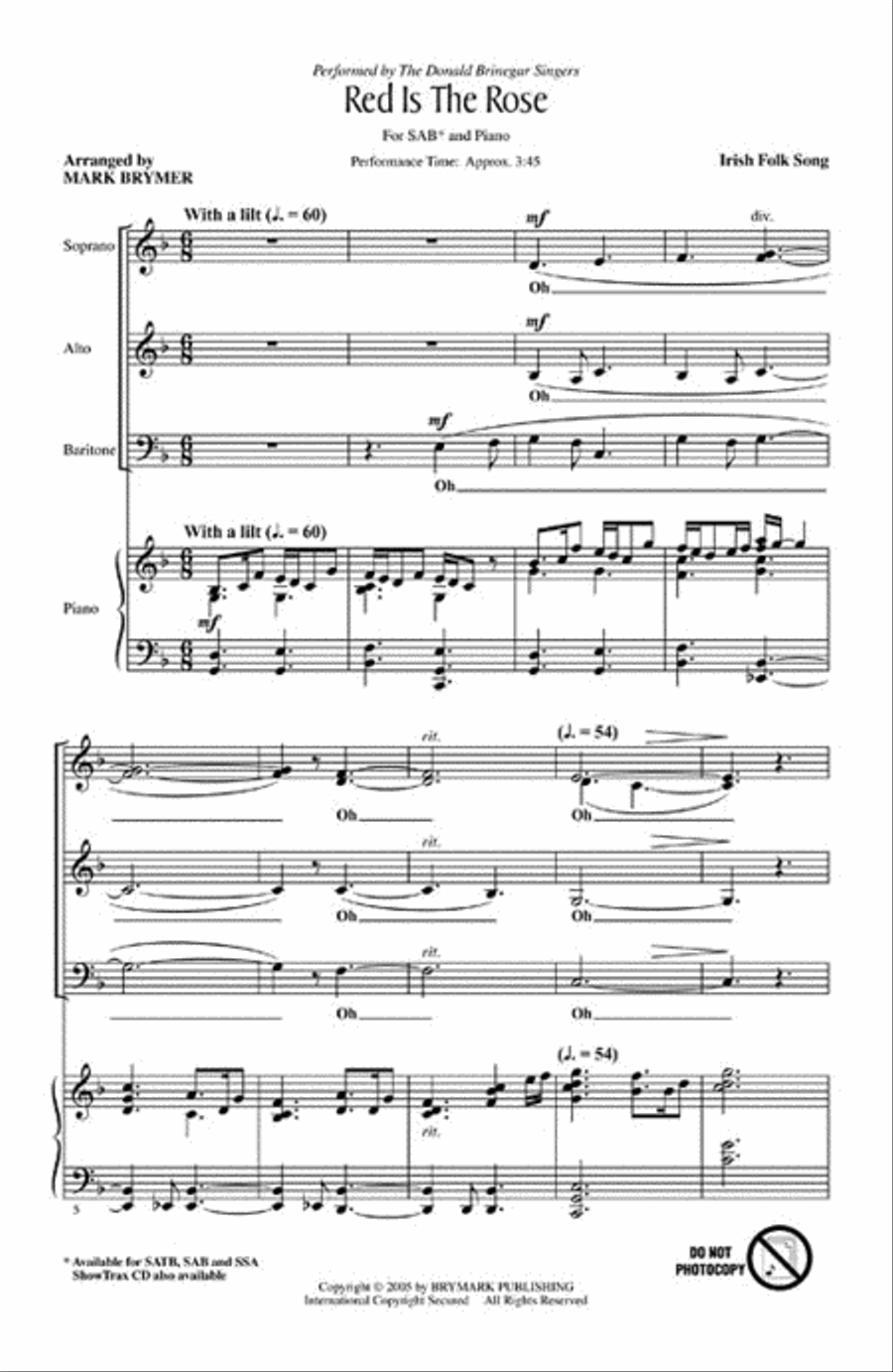 Red Is the Rose 3-Part scores gallery preview page 2