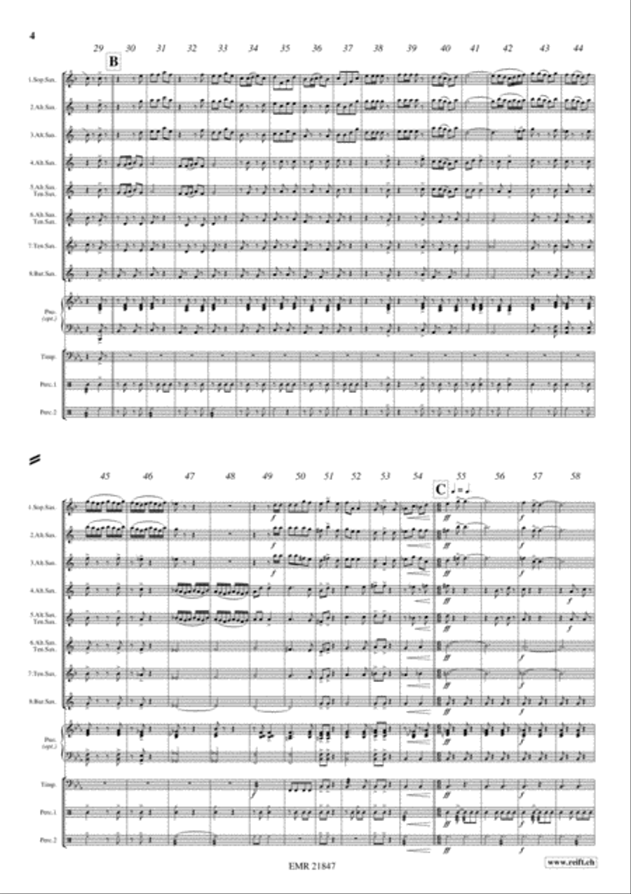 Irish Story Saxophone Ensemble scores gallery preview page 4
