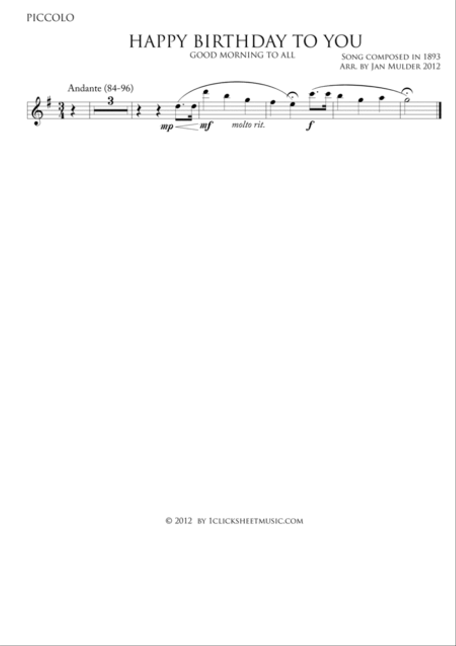 Happy Birthday Orchestra scores gallery preview page 4