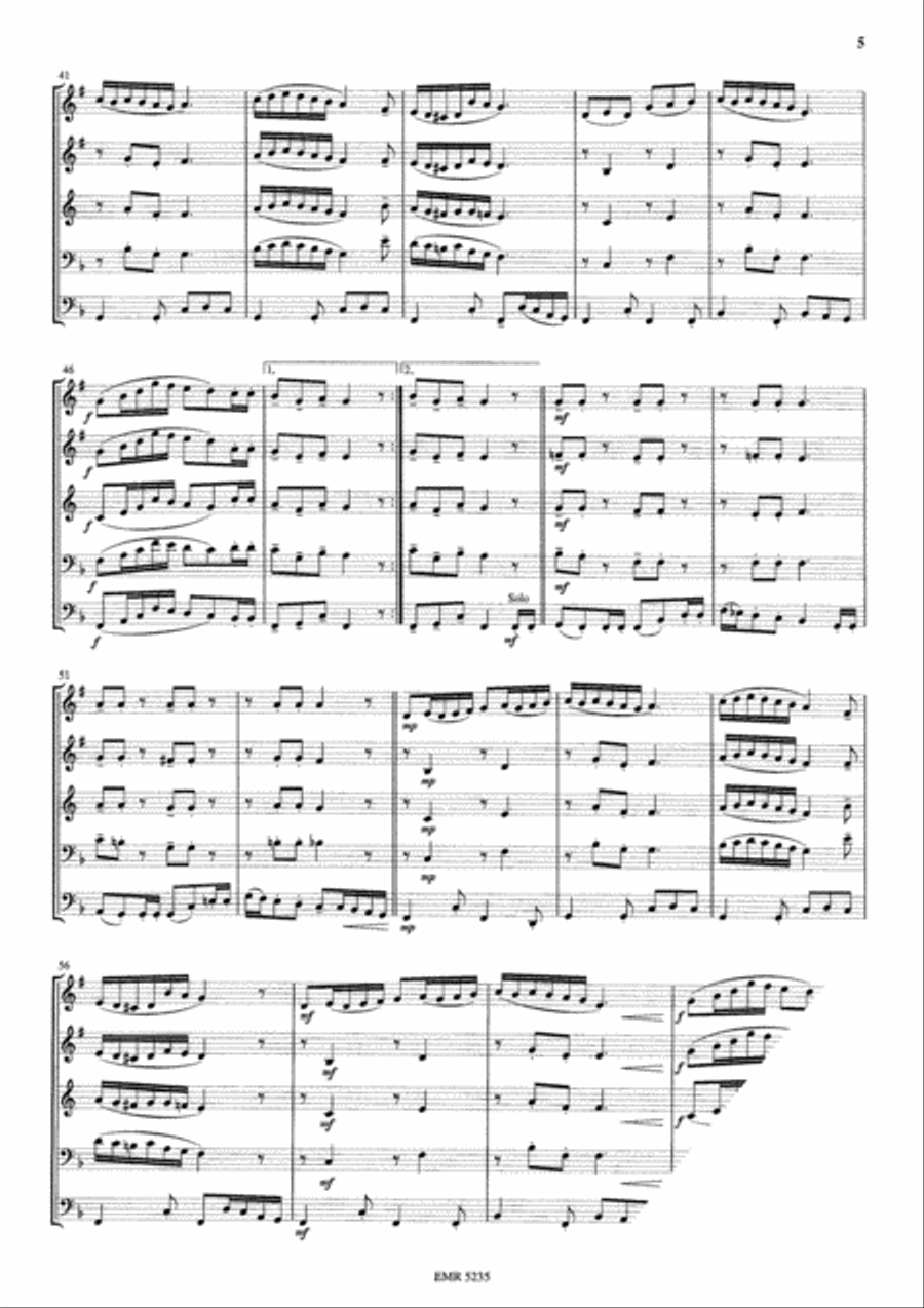 Happy Birthday Fantasy Brass Ensemble scores gallery preview page 5