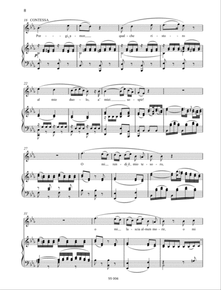 Porgi, amor, qualche ristoro Soprano Voice scores gallery preview page 2