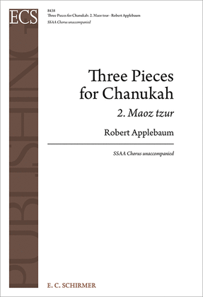 Book cover for Three Pieces for Chanukah: 2. Maoz tzur