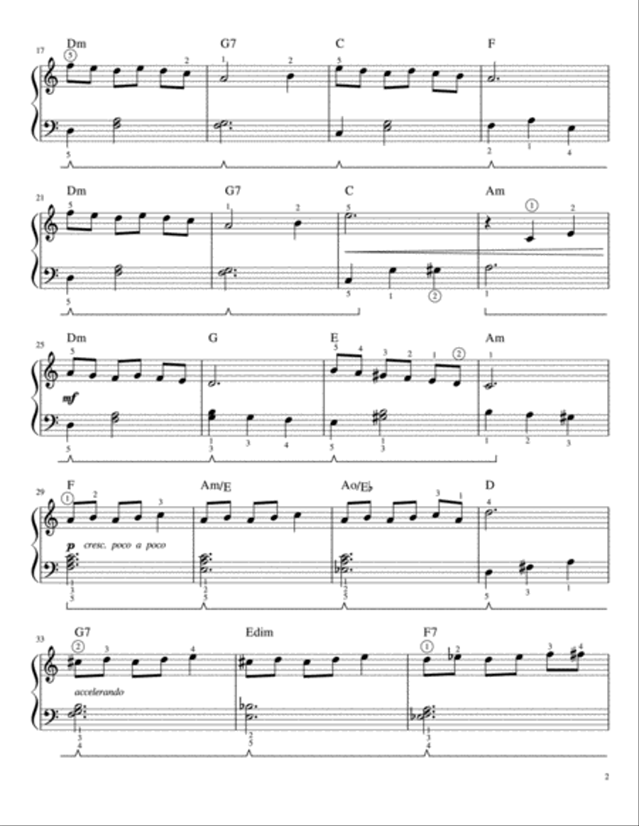 Mia & Sebastian's Theme Easy Piano scores gallery preview page 2