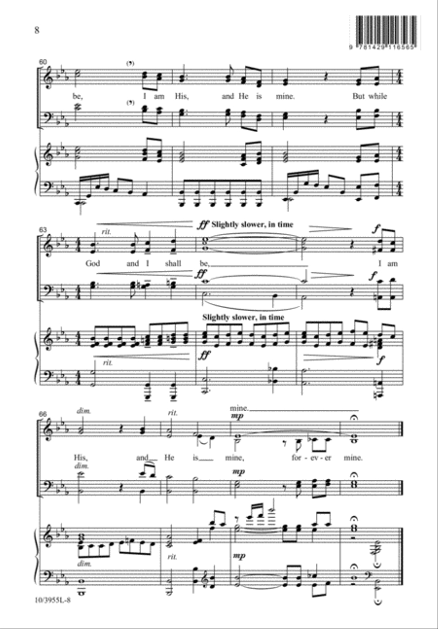 I Am His, and He Is Mine 4-Part scores gallery preview page 8