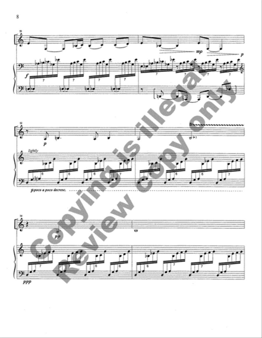 Song without Words for Clarinet and Piano Clarinet Solo scores gallery preview page 9