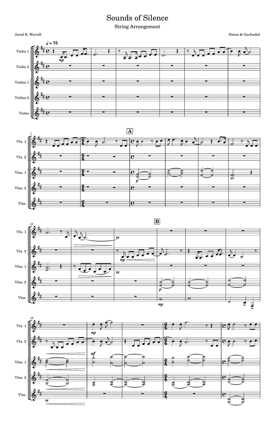 The Sound Of Silence String Orchestra scores gallery preview page 1
