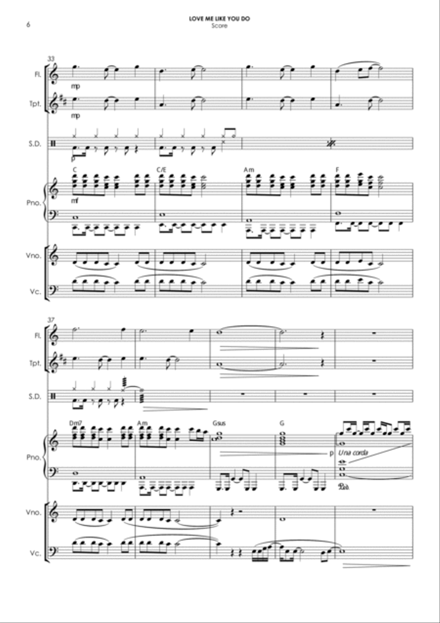 Love Me Like You Do Small Ensemble scores gallery preview page 6