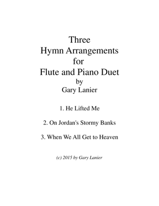Book cover for THREE HYMN ARRANGEMENTS for FLUTE and PIANO (Duet – Flute/Piano with Flute Part)