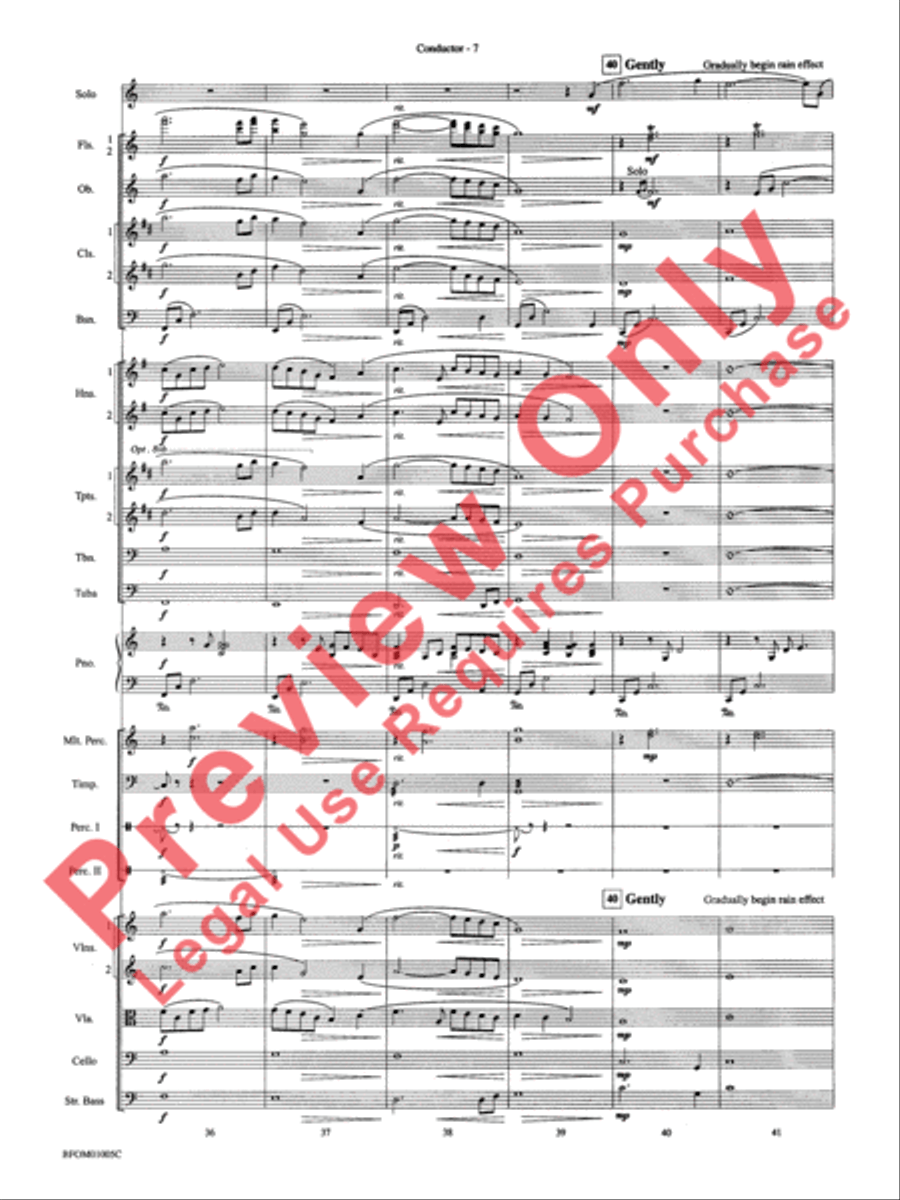 In a Gentle Rain (Movement II from the Willson Suite) Full Orchestra scores gallery preview page 10