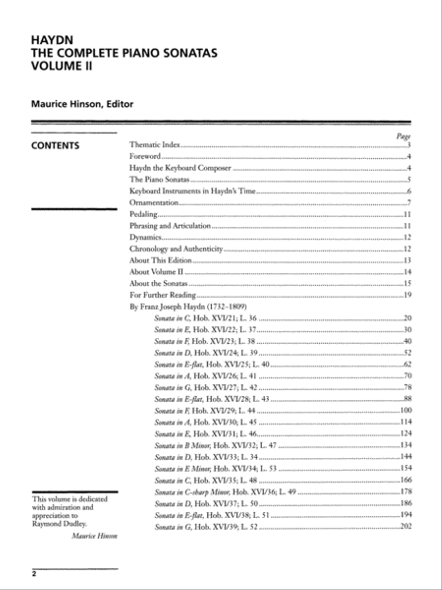 Haydn -- The Complete Piano Sonatas, Volume 2