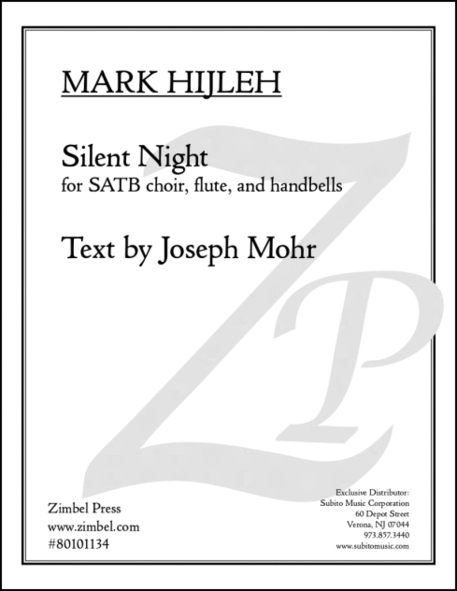 Silent Night SATB choir, flute & handbells