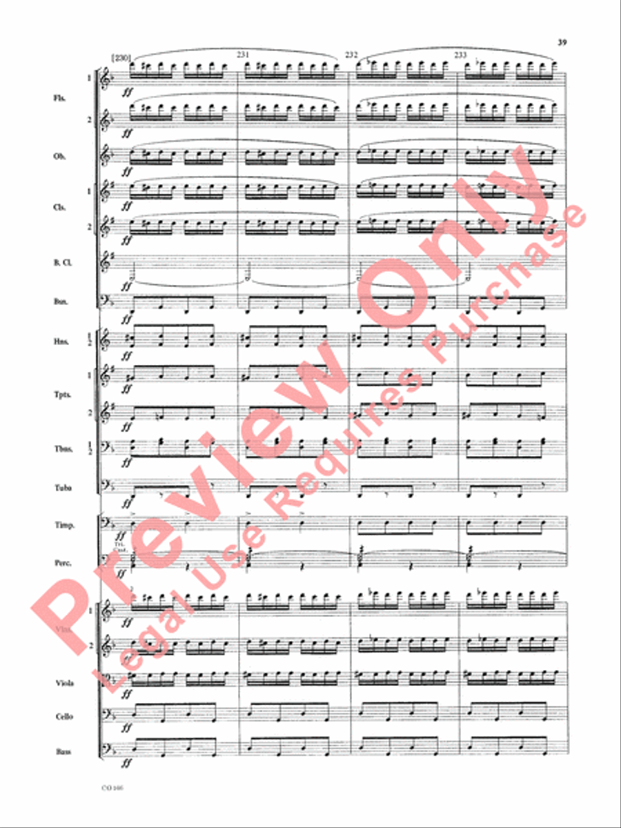 Bacchanale from Samson & Delilah (Score Only) Full Orchestra scores gallery preview page 42
