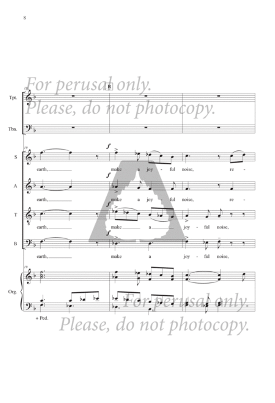 Shout for Joy to the World (Brass Full Score) Choir scores gallery preview page 9