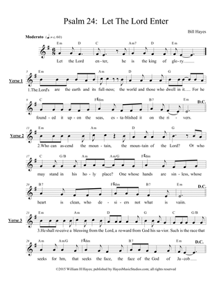 Psalm 24 Let The Lord Enter - leadsheet