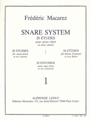 Book cover for 20 Studies For Snare Drum (volume 1)