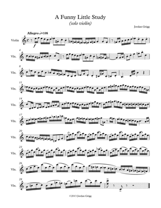 A Funny Little Study (solo violin)